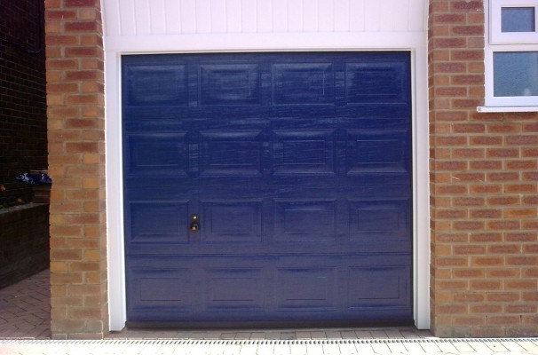 EPU 40 S Panel Insulated Sectional Garage Door with Blue Finish