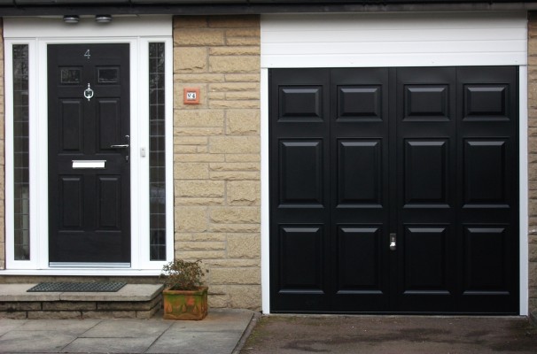 Hormann Georgian Style Garage Door in black