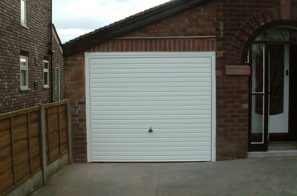 Horizontal Ribbed Garage Door